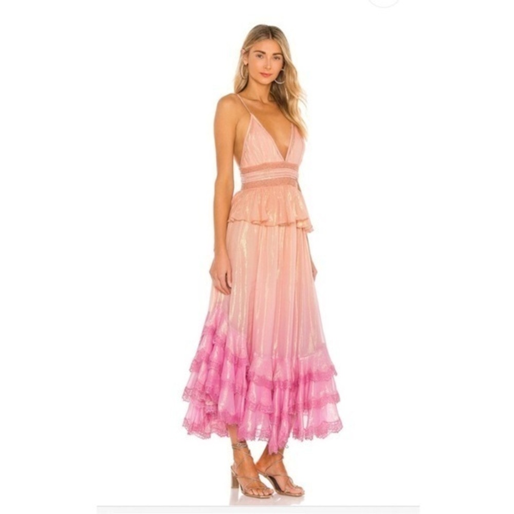 NWT ROCOCO SAND Emi Dress Pink Ombre L - Picture 1 of 9